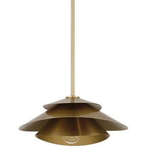image:imageHunter  Hiro 1Light Medium Size Pendant Light Dimmable Modern Style Cone Shaped for Bedrooms Kitchens Dining Living Rooms Matte BlackAlturas Gold