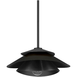 image:imageHunter  Hiro 1Light Medium Size Pendant Light Dimmable Modern Style Cone Shaped for Bedrooms Kitchens Dining Living Rooms Matte BlackMatte Black