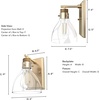 image:imageHunter  Van Nuys 1Light Alturas Gold Medium Size Sconce Light Dimmable Transitional Style for Bedrooms Kitchens Foyers Bathrooms  19299