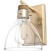 image:imageHunter  Van Nuys 1Light Alturas Gold Medium Size Sconce Light Dimmable Transitional Style for Bedrooms Kitchens Foyers Bathrooms  19299