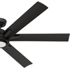 image:imageCasablanca Fan 65 inch Ceiling Fan with Light and Remote Outdoor or Indoor Matte Black Ceiling Fan for Porch Living Room Office Kitchen Garage 6 Blades Renewed