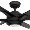 image:imageCasablanca Fan 65 inch Ceiling Fan with Light and Remote Outdoor or Indoor Matte Black Ceiling Fan for Porch Living Room Office Kitchen Garage 6 Blades Renewed