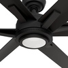 image:imageCasablanca Fan 65 inch Ceiling Fan with Light and Remote Outdoor or Indoor Matte Black Ceiling Fan for Porch Living Room Office Kitchen Garage 6 Blades Renewed