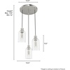 image:imageHunter  Lochemeade 3Light Brushed Nickel Small Cluster Light Dimmable Modern Style Round Shaped for Bedrooms Kitchens Dining Living Rooms  19718