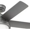 image:imageHunter Fan 44 inch Matte Silver IndoorOutdoor Ceiling Fan with Lights and Pull Chains for Living Room Bedroom Farmhouse Porch Kitchen Renewed