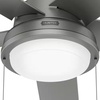 image:imageHunter Fan 44 inch Matte Silver IndoorOutdoor Ceiling Fan with Lights and Pull Chains for Living Room Bedroom Farmhouse Porch Kitchen Renewed