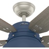 image:imageHunter Fan 52 inch Indigo Blue Indoor  Outdoor Ceiling Fan with Light and Pull Chain for Patios Living Room Bedroom Renewed