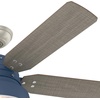 image:imageHunter Fan 52 inch Indigo Blue Indoor  Outdoor Ceiling Fan with Light and Pull Chain for Patios Living Room Bedroom Renewed