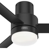 image:imageHunter Fan 52 inch Low Profile Matte Black Finish IndoorOutdoor Ceiling Fan with LED Light Kit and Remote Control Renewed