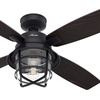 image:imageHunter Fan 52 inch Natural Iron Indoor or Outdoor Ceiling Fan with Light and Remote Control for Patios Living Room Bathroom Kitchen Garage Renewed