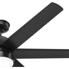 image:imageHunter Fan 60 Inch Casual Matte Black Finish Outdoor Ceiling Fan With LED Light Kit and 6 Blades Renewed