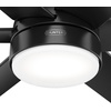 image:imageHunter Fan 60 Inch Casual Matte Black Finish Outdoor Ceiling Fan With LED Light Kit and 6 Blades Renewed