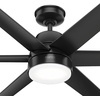 image:imageHunter Fan 60 Inch Casual Matte Black Finish Outdoor Ceiling Fan With LED Light Kit and 6 Blades Renewed