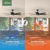 image:imageHunter Fan Outdoor or Indoor Ceiling Fan 60 in Matte Black Ceiling Fan with No Light for Patios Living Room Bedroom Garage 6 Blades Renewed