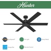 image:imageHunter Fan Outdoor or Indoor Ceiling Fan 60 in Matte Black Ceiling Fan with No Light for Patios Living Room Bedroom Garage 6 Blades Renewed