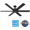 image:imageHunter Fan Outdoor or Indoor Ceiling Fan 60 in Matte Black Ceiling Fan with No Light for Patios Living Room Bedroom Garage 6 Blades Renewed