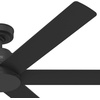 image:imageHunter Fan Outdoor or Indoor Ceiling Fan 60 in Matte Black Ceiling Fan with No Light for Patios Living Room Bedroom Garage 6 Blades Renewed