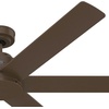 image:imageHunter Fan Outdoor or Indoor Ceiling Fan 60 in Matte Bronze Ceiling Fan with No Light for Patios Living Room Bedroom Porch Garage Renewed