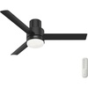 image:imageHunter Fan 52 inch Low Profile Matte Black Finish IndoorOutdoor Ceiling Fan with LED Light Kit and Remote Control Renewed