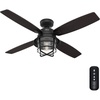 image:imageHunter Fan 52 inch Natural Iron Indoor or Outdoor Ceiling Fan with Light and Remote Control for Patios Living Room Bathroom Kitchen Garage Renewed