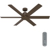 image:imageHunter Fan Outdoor or Indoor Ceiling Fan 60 in Matte Bronze Ceiling Fan with No Light for Patios Living Room Bedroom Porch Garage Renewed