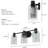 image:imageHunter Fan Company 19709 Lochemeade Vanity Light Natural IronNatural Iron