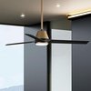 image:imageHunter 44 Aeronaut Outdoor Smart Ceiling Fan LED Light Remote BlackLuxe Gold