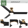image:imageHunter 44 Aeronaut Outdoor Smart Ceiling Fan LED Light Remote BlackLuxe Gold