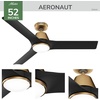 image:imageHunter 44 Aeronaut Outdoor Smart Ceiling Fan LED Light Remote BlackLuxe Gold