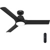 image:imageHunter 44 Aeronaut Outdoor Smart Ceiling Fan LED Light Remote BlackMatte Black