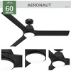 image:imageHunter 44 Aeronaut Outdoor Smart Ceiling Fan LED Light Remote BlackMatte Black