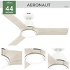 image:imageHunter 44 Aeronaut Outdoor Smart Ceiling Fan LED Light Remote BlackMatte Black
