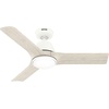 image:imageHunter 44 Aeronaut Outdoor Smart Ceiling Fan LED Light Remote BlackWhiteOak