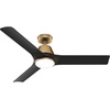 image:imageHunter 44 Aeronaut Outdoor Smart Ceiling Fan LED Light Remote BlackWhiteOak