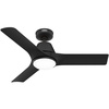 image:imageHunter 44 Aeronaut Outdoor Smart Ceiling Fan LED Light Remote BlackMatte Black
