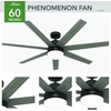 image:imageHunter Phenomenon Indoor Ceiling Fan Smart Quiet 60 inch Matte BlackMatte Black