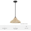 image:imageHunter  Agoura 1Light Matte Black Medium Size Pendant Light Dimmable Casual Style Cone Shaped for Bedrooms Kitchens Dining Living Rooms  48081