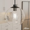 image:imageHunter  Xidane 1Light Matte Black Medium Size Pendant Light Dimmable MidCentury Modern Style Globe Shaped for Bedrooms Kitchens Dining Living Rooms  19513