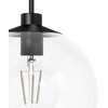 image:imageHunter  Xidane 1Light Matte Black Medium Size Pendant Light Dimmable MidCentury Modern Style Globe Shaped for Bedrooms Kitchens Dining Living Rooms  19513