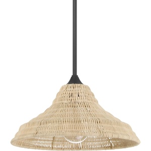 image:imageHunter  Agoura 1Light Matte Black Medium Size Pendant Light Dimmable Casual Style Cone Shaped for Bedrooms Kitchens Dining Living Rooms  48081