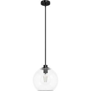image:imageHunter  Xidane 1Light Matte Black Medium Size Pendant Light Dimmable MidCentury Modern Style Globe Shaped for Bedrooms Kitchens Dining Living Rooms  19513